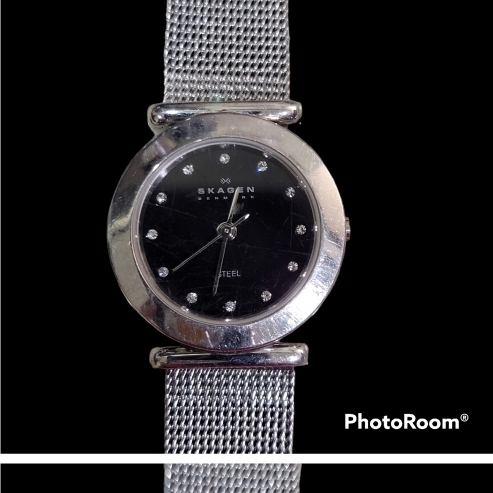 Skagen Black Dial Silver Mesh Women's Watch 3 watches